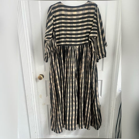 Dori Block Print Geometry Dress NEW Made in India Size M/L - Picture 3 of 3